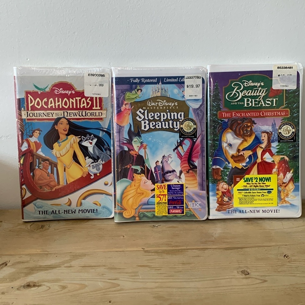 3 NWT Vintage Sealed Disney VHS Tapes